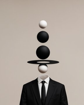 Surreal Mindset and Human Potential Concept. Envisioning Human Potential: A Surreal Mathematical Mindset on Ivory Background