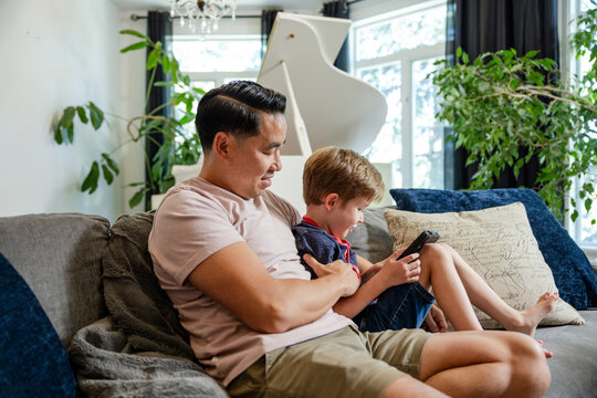 Father Spends Time With Son