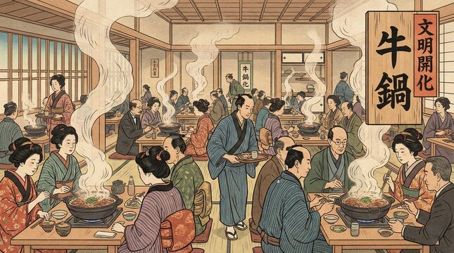 賑わう食事処