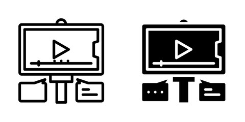 Vlogger icon, element icon for design branding, print, and digital media