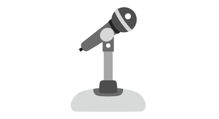 Fototapeta premium Microphone Vector Illustration, Flat Design for Podcast, Recording, Audio Production, Studio