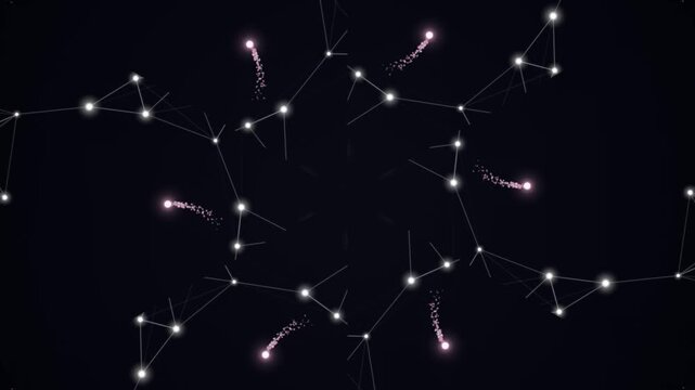 Constellation Patterns in the Night Sky.