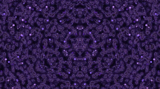 Dark Purple Mandala Pattern Background Video.