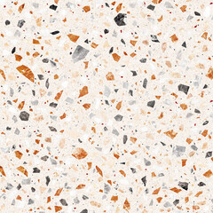 Cream terrazzo stone ceramic design, suitable for floors, rough or shiny texture