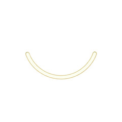 Obraz premium Curved Golden Line Forming a Smile Shape