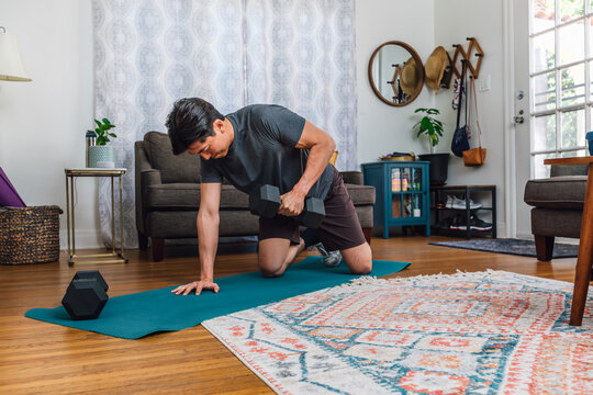 Home Dumbbell Row Exercise for Upper Body Strength and Stability