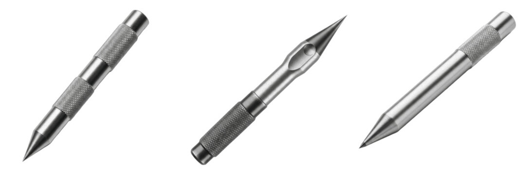 Set of Professional Steel Scriber Tools and Center Punches PNG