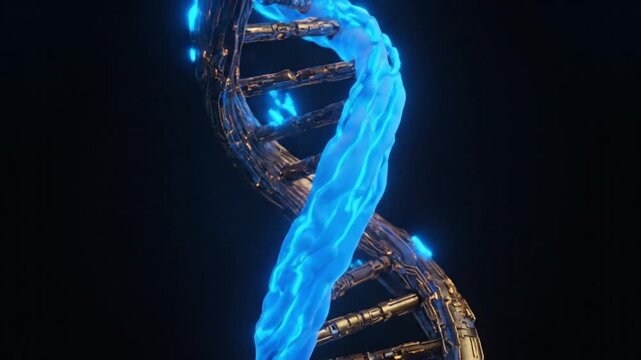 Intelligent Cyber-Bio Hybrid DNA Helix with Integrated Electronic Circuits