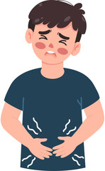 Obraz premium Boy With Stomach Ache