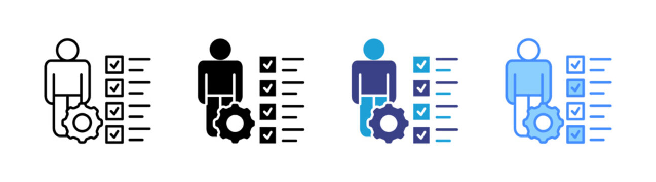 Skill icon set multiple style collection