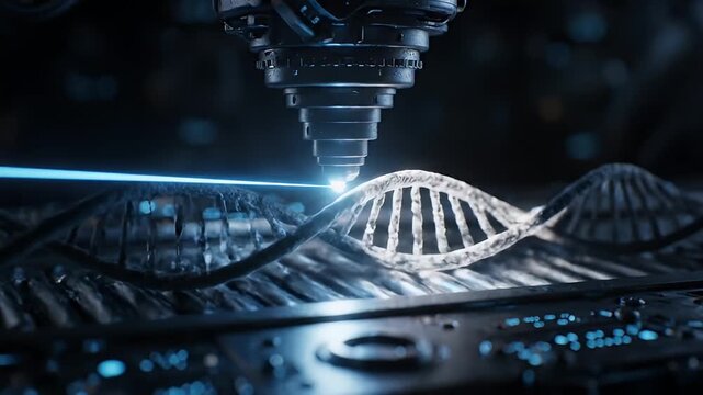 Industrial Genetic Processing with Laser Polishing Clean DNA Strand