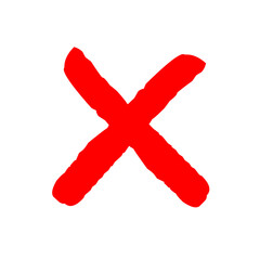 Obraz premium Tick handmade symbol set in red checkmark icon, no, wrong tick check mark symbols