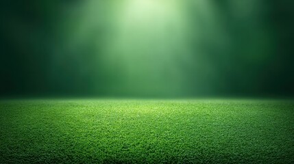 Naklejka premium Lush Green Grass Landscape with Soft Light and Gentle Shadows Illuminating the Ground in an Outdoor Nature Setting for Freshness and Serenity