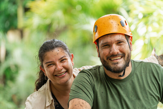 Siblings smiling after an ATV adventure