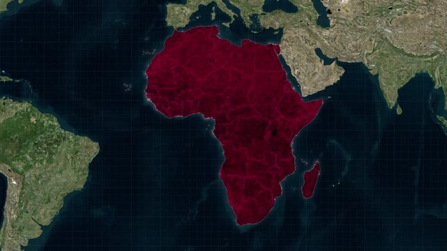 Africa Continent Map Animation