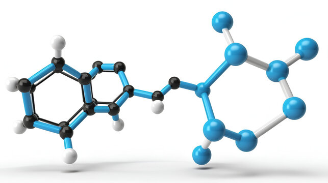3D image of Lobeline skeletal formula - molecular chemical structure of pyridine alkaloid isolated on white background
