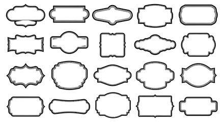 Obraz premium Collection of various ornate decorative frames and borders for design and labeling purposes