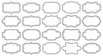 Collection of Diverse Decorative Frames with Elegant Swirls for Design Projects