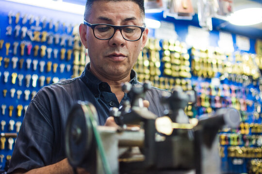 Locksmith portrait at work