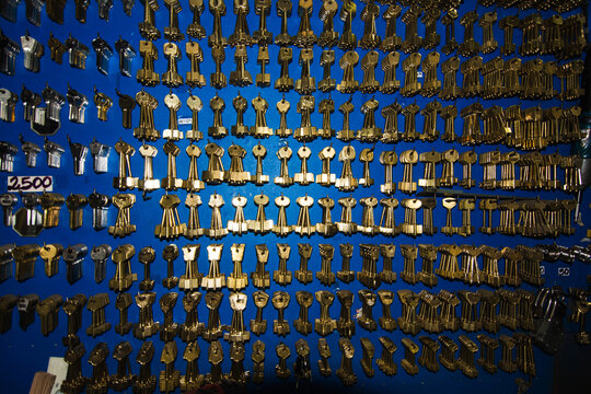 Wall full of keys