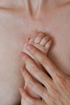 Gentle touch on bare skin