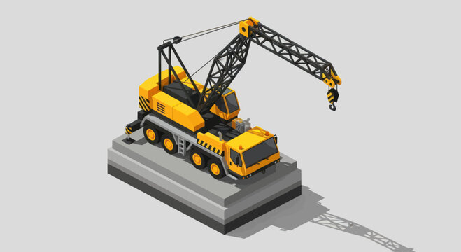 Heavy-duty mobile crane with extended boom for construction.