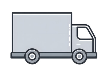 Simple truck illustration isolated on transparent background for moving and delivery
