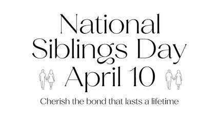 Fototapeta premium The silhouette design of brothers and sisters holding hands represents the national brothers and sisters' day brotherhood cherishing, family protection and emotional expression scenes. 