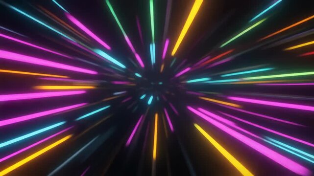 High-speed abstract motion background, dynamic streaks of light and color flowing rapidly ac