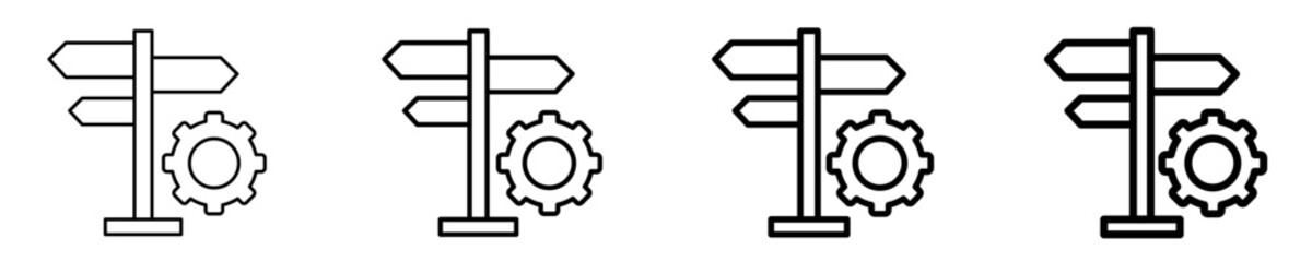 Direction Signpost  Icon Set Different Style Collection  © ArtisticAura