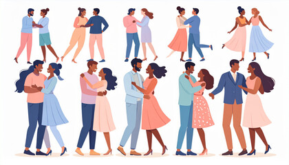 Fototapeta premium Diverse group of people engaging in a friendly and collaborative gathering isolated on transparent background
