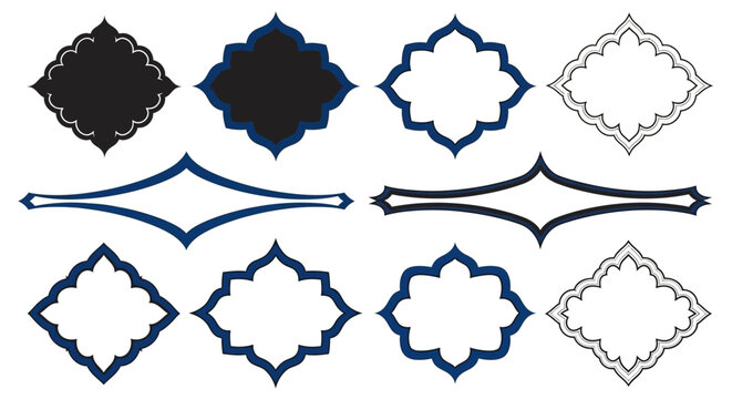 Collection of Decorative Ornate Frames and Borders in Various Styles and Colors