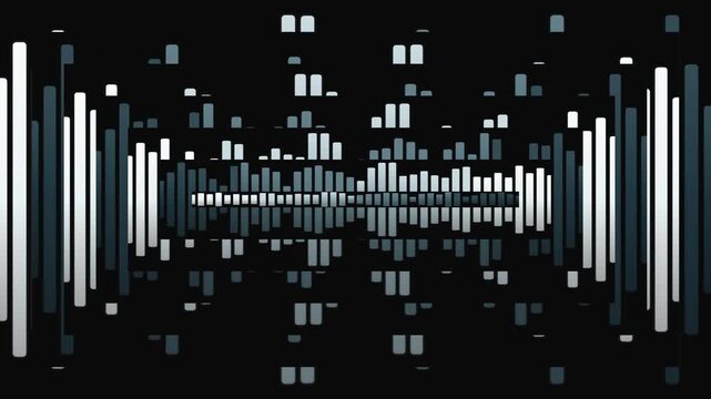 Audio Equalizer Bars Moving to Music Beat.