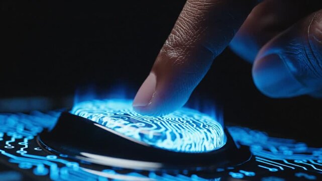 Buzzer Finger Pressing Glowing Biometric Technology Button