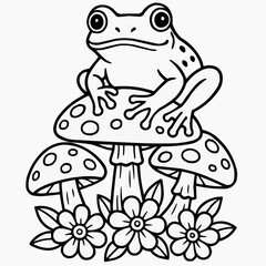 frog on a white background