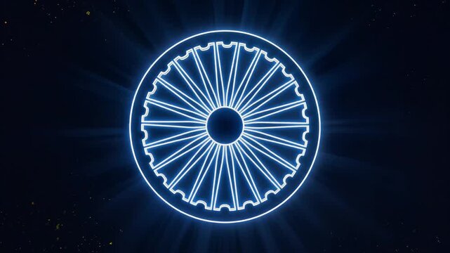 Republic day india Ashoka Chakra celebration digital background