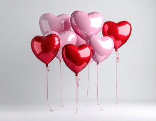 ハートの風船集まり
