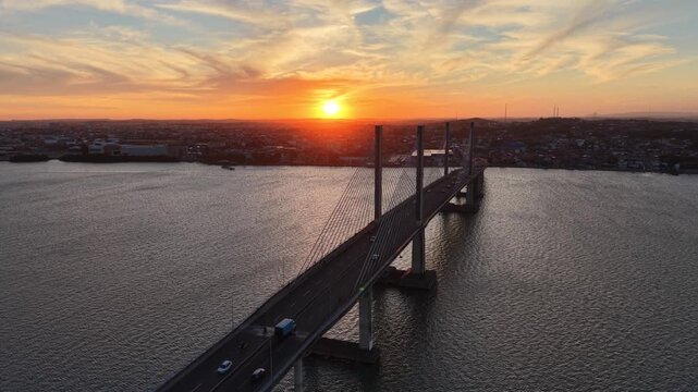 City of Aracaju, showing buildings and the bridge that gives access to the municipality of Barra dos Coqueiros