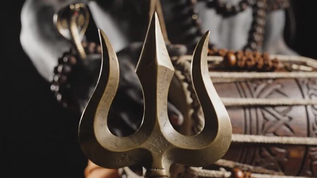 Mahadev Shiva Deity Trident Trishula Hindu God Representation