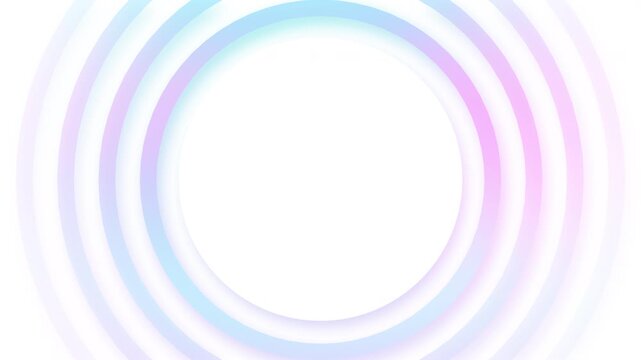 Pastel concentric circle gradient background seamless loop. 4K footage