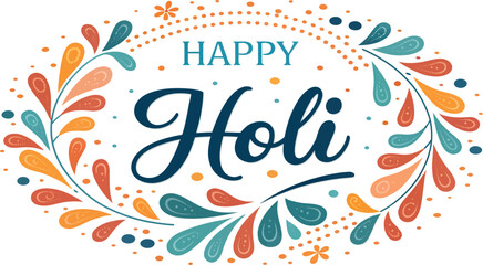 Obraz premium Holi Celebration Colorful Floral Design