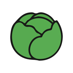 Simple Cabbage Icon