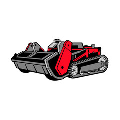 Fototapeta premium remote control lawn mower logo vector