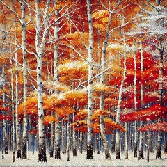 winter landscape with trees