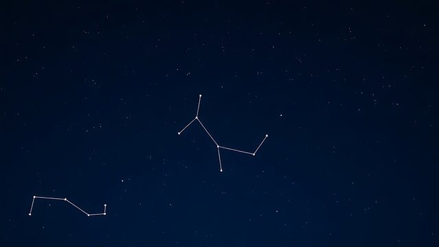 lyra. The Lyra constellation pattern formed by silver threads against a deep blue night sky. STEM education sheets, lab safety posters, designed for biotech research communications.
