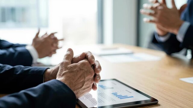 Business meeting leader emotional intelligence teamwork discussion success