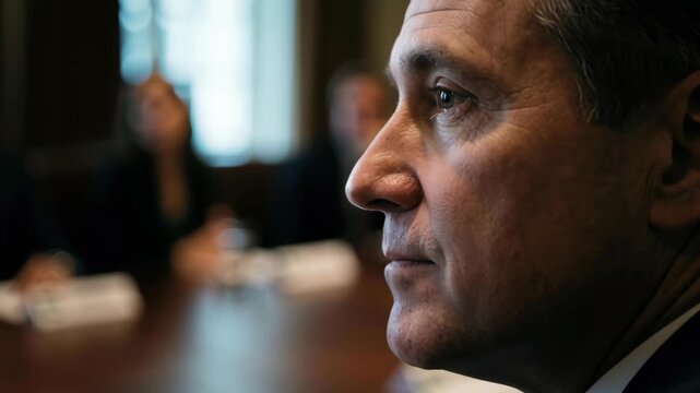 Business Leader Emotional Intelligence Meeting Profile Portrait Corporate Focus