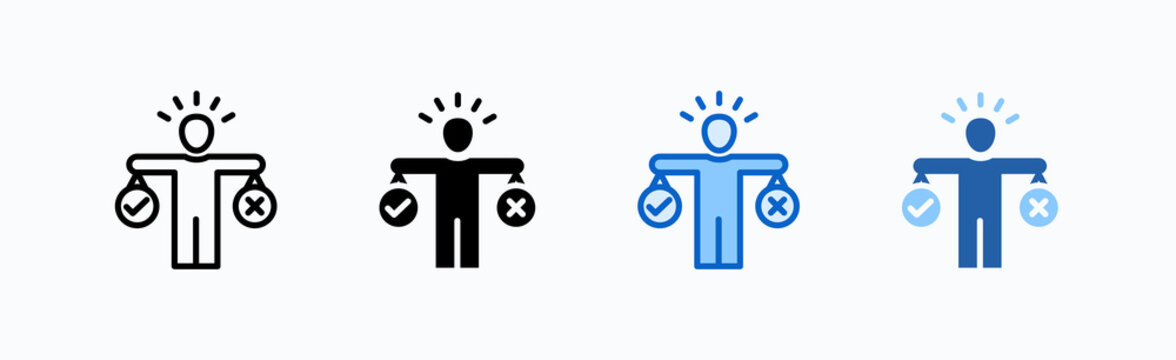 Decition Icon Sheet Multiple Style Collection Isolated Vector