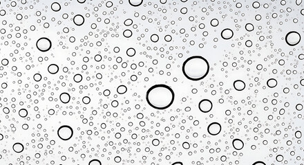Clean Abstract Pattern of Water Drops on a Bright White Background
