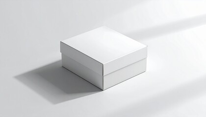 Clean, securely sealed brown cardboard box on a minimalist surface with soft shadows, ideal for e-commerce packaging, reliable delivery, and storage concepts